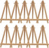 Mini Wooden Easel,10 Pcs Mini Easels Small Tabletop Easel Mini Easel Display Stands for Small Canvases,Kids Crafts,Business Cards,Signs,Photos,Gif...