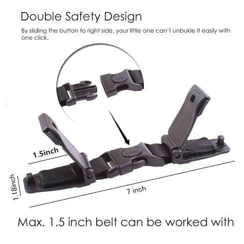 G Ganen Universal Child Chest Harness Clip Anti-Slip Baby Chest Clip Guard Compatible with Seats, Strollers, High Chairs, schoolbags, max. for 1.5...
