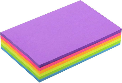 Early Buy Sticky Notes 6 Bright Color 6 Pads Self-Stick Notes 4 in x 6 in, 45 Sheets/Pad...