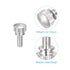 uxcell Knurled Thumb Screws, M4x10mm Brass Shoulder Bolts Grip Knobs Fasteners, Nickel Plated 5Pcs...