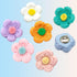 50 Pieces Tiny Flower Plastic Sewing Buttons with Metal Loop Shank Button Floral Fasteners for DIY Jewerly Jacket Sweater Bag Decorative Embellish...