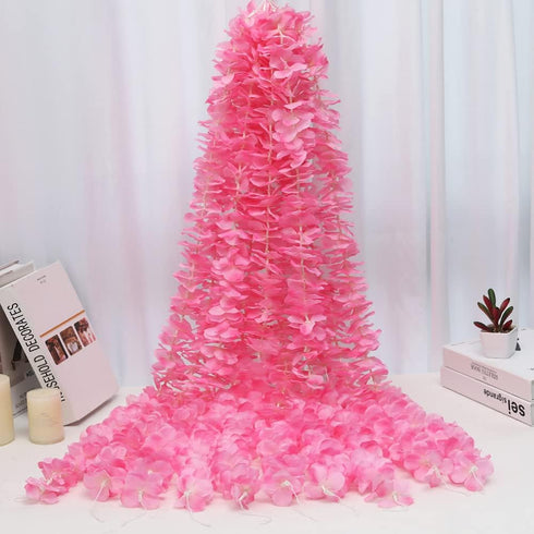 Hawesome 33Ft Artificial Flowers Garland Fake Wisteria Hanging Flowers Garlands Vine for Party Wedding Garden Decoration 10 Pack?Pink?...