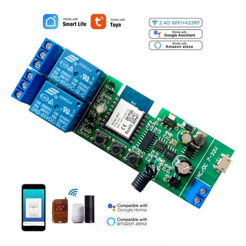 Updated WiFi Wireless Smart Switch Inching Self-Locking Relay Module,Set Inching Time from 0.5 Second to 1 Hour,be Applied to Access Control,DIY W...