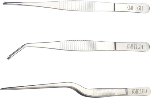 Stainless Steel Tweezers Set, For Small Gardening and Kitchen, Multi-Purpose Tools. (3Pcs, 6.15Inches / 6.3Inches / 6.5Inches)...