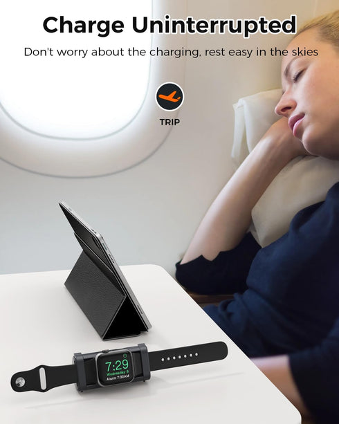 NEWQ Lockable Mini Portable Charger for Apple Watch Power Bank Keychain 1800mAh iwatch Magnetic Charger for Apple Watch Series 9/8/7/6/5/4/3/2/1/S...