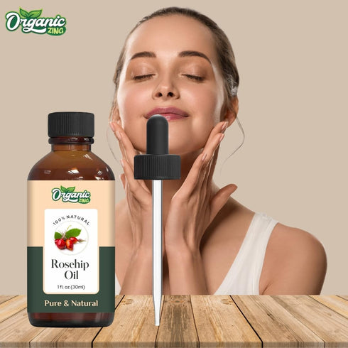 Rosehip seed (Rosa rubiginosa) Oil Cold Pressed Pure & Natural for Skin care, Hair Care, Massage - 30ml/1.01fl oz...