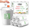 3 Gallon 100 Counts Strong Trash Bags Garbage Bags by Teivio, Bin Liners, Plastic Bags for home office kitchen, Clear...