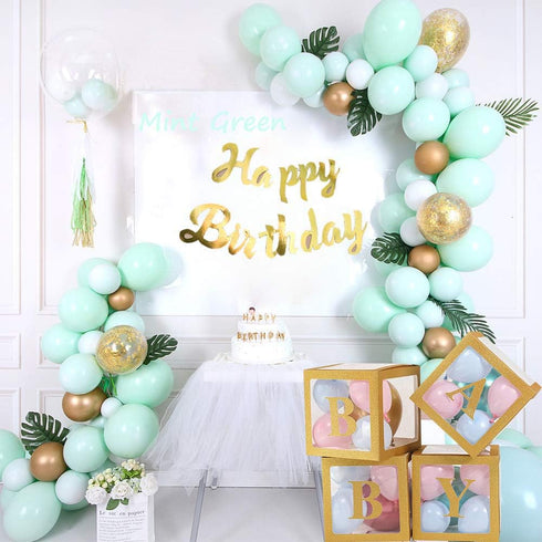 Pastel Mint Balloons 10 inch 100pcs Mint Green Latex Balloons for Party Birthday Wedding Anniversary or any Party Decorations-pastel Mint...