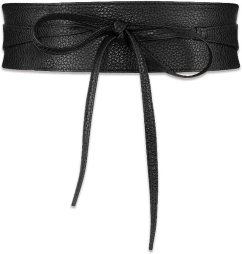Women Faux Leather Waist Belt, Gold Belts for Women Dresses, Fashion Wrap Around Obi Belt...