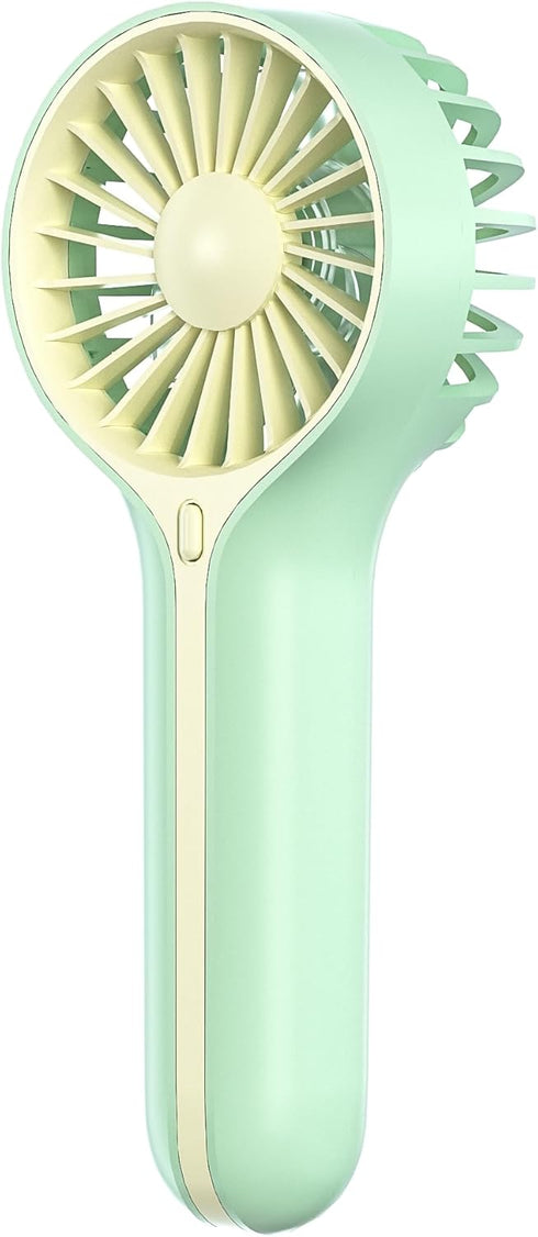 BDXXJ DABAIHQ Mini Portable Fan with Base, Small Handheld Fan with 3 Speeds, USB Rechargable, Battery Operated Personal Fan, Pocket Lash Fan for T...
