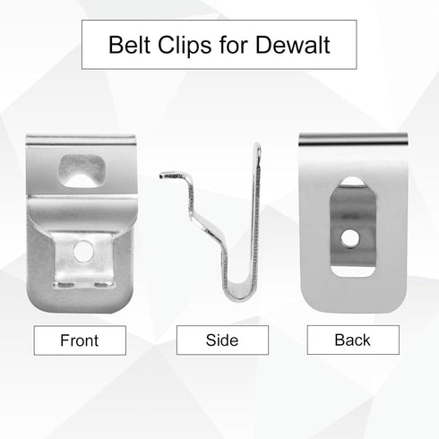14pcs Belt Clips, 304 Stainless Steel Tool Hook Clips for Belt Replacement for Dewalt 20V Power Tools and Screws Drill Belt Holder...