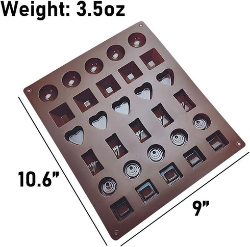 Happy Mothers Day Chocolate Mold Silicone Cake Pan Non-toxic Set of 2 for Baking, DIY Candy Choco Gifts Best Families Wishes (Shell)...