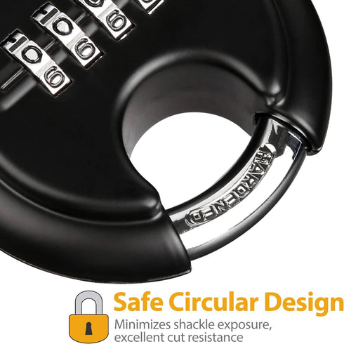 DAYGOS Combination Disc Padlocks for Outdoor - Heavy Duty 4 Digit Code Lock, Combo Discus Lock for Storage Unit,Gate,Fence,Traile(3/8-in Shackle,1...