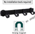 Magnetic BBQ Tool Rack, Universal Fridge Organizer Grill Cutlery Holder Towel Hanger - 4 Adjustable Rail Hooks Storage For Hanging Kitchen Utensil...