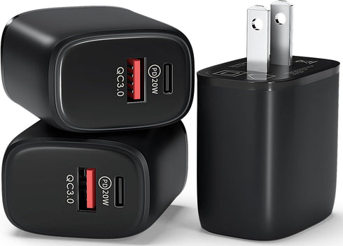 USB C Wall Charger Block - 20W Power Adapter, USBC iPhone Charger Fast Charging Blocks Compatible with Phone 15/15 Pro Max/15 Plus/14/13/12/11, XS...