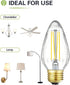 LEOOLS E26 LED Bulb 8W Equivalent e26 led Bulb 100 Watt Dimmable Daylight 4000K E26 Edison Bulb AC120V 800lm Tubular F14 F45 LED Bulb for Pendant,...