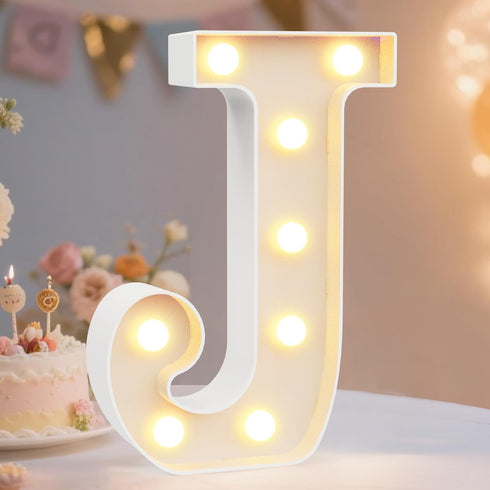 Pooqla LED Marquee Letter Lights Sign, Light Up Alphabet Letter for Home Party Wedding Decoration J...