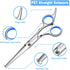 6 in 1 Professional Stainless Steel 4CR Safety Round Tip Dog Grooming Scissors, Anti-Rust Shears Cat Grooming Scissors Pet Kit, Thinning Straight ...
