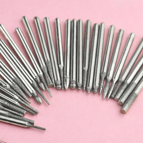 90PCS Assorted Diamond Burr Bits 1/8" Shank Diamond Bits for Rotary Tool Woodworking Metal Stone Engraving Carving Polishing...
