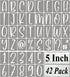 5 Inch Alphabet Letter Stencils for Painting - 42 Pack Letter and Number Stencil Templates with Signs for Painting on Wood, Reusable Letters and N...