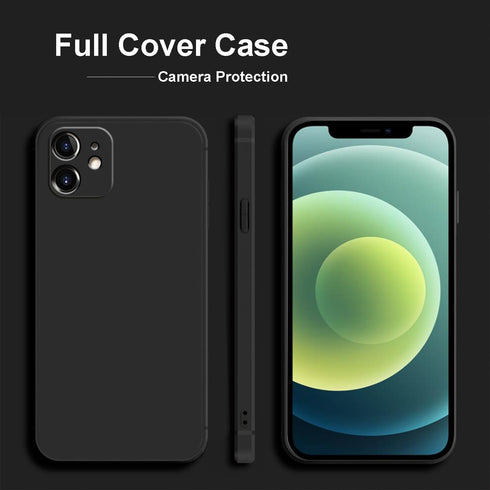 TENOC Phone Case Compatible with iPhone 12 Mini, Black Case Anti-Fingerprint Protective Bumper Matte Cover for 5.4 Inch...