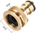 uxcell Brass Faucet Tap Quick Connector G1/2 G3/4 Female Thread Hose Pipe Socket Adapter Fitting for Garden Irrigation System...