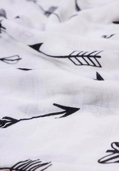 Muslin Swaddle Blanket, 2 Pack Unisex Wrap Soft Silky Gender Neutral Recieving Blanket for Boys and Girls, Large size 47 x 47 Inches, set of 2 Bla...