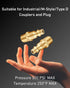 Air Hose Fittings Quick Connect Brass Air Coupler and Plug Kit, Industrial Type D, 1/4-Inch NPT Air Compressor Fittings, 7 Piece...