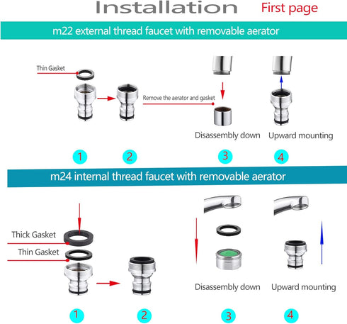 Sink Faucet Quick Connector,Faucet Adapter for Sink Connection Shower Hose/Garden Hose/Portable Washing Machine,Pet Bathing?Chrome....