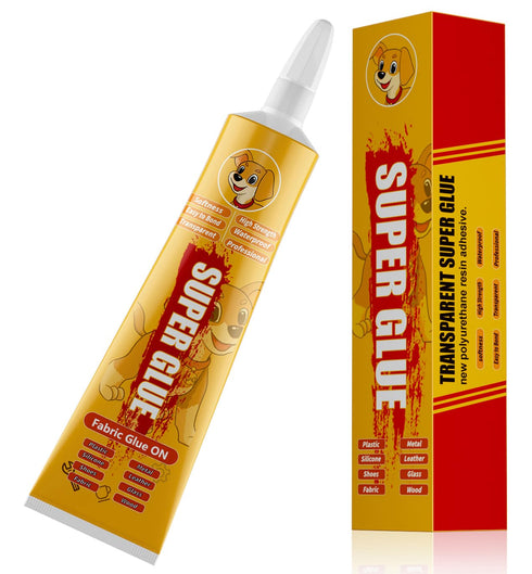 60g Fabric Glue, Permanent Clear Washable Clothing Glue for All Fabrics, Cotton, Flannel, Denim, Leather, Polyester, Doll Repair, 24 Hours Dry and...