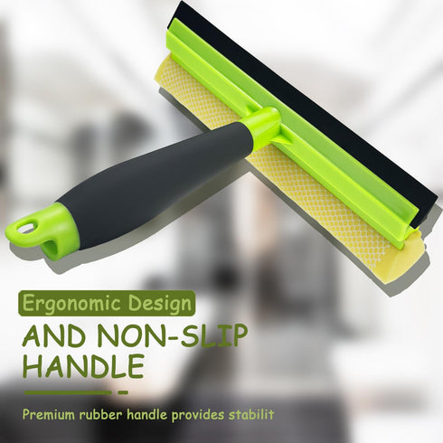 Shower Squeegee Window Squeegee Cleaner for Shower Doors Glass, 2 in 1 Window Cleaning Tool Window Scrubber Handheld Squeegee for Car Windshield w...
