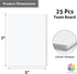 Mat Board Center, Pack of 25 Foam Core Backing Boards 1/8" (5x7, White)...