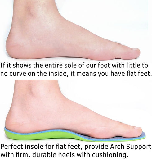 Dr. Foot's Plantar Fasciitis Insoles - Arch Support Shoe Inserts for Flat Feet, Foot & Heel Pain and Over-Pronation, Diabetic Anti-Sweat Foam for ...