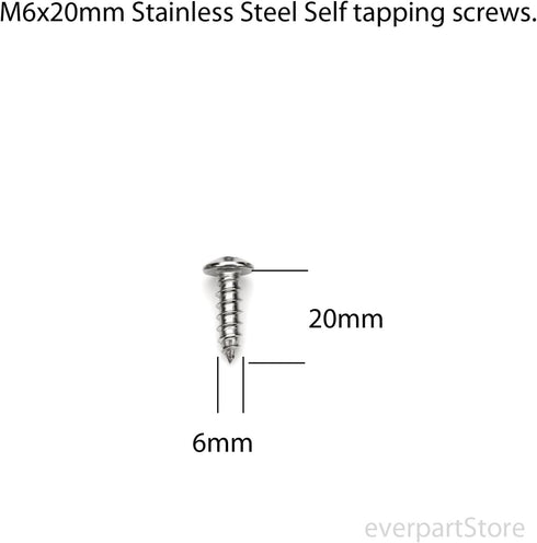 LFParts Stainless Steel License Plate Tag Frame Screws Fasteners + Black Screw Caps...