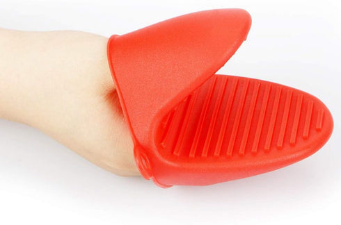 3 Pairs Mini Oven Mitts Gloves Silicone Heat Resistant Cooking Pinch Mitts Potholder for Kitchen Cooking & Baking (Red, Blue and Green)...