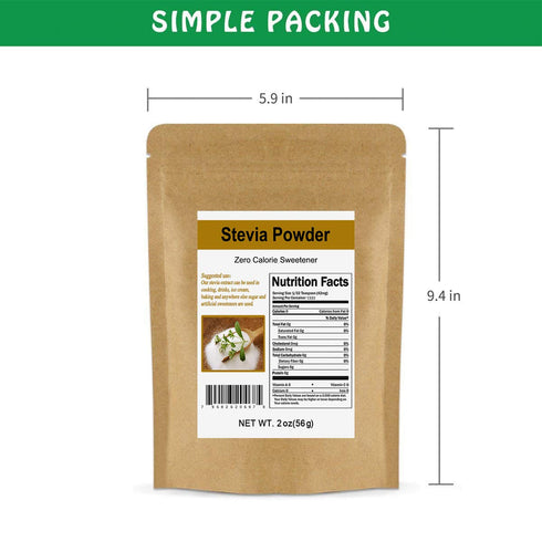 CCnature Stevia Powder Extract Natural Sweetener Zero Calorie Sugar Substitute 2 oz...