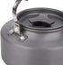 Camping Tea Kettle Teapot Outdoor Camping Kettle 1.1L,Portable Coffee Pot Teapot Picnic Set Wood Stove Steamer for Hiking (grey)...