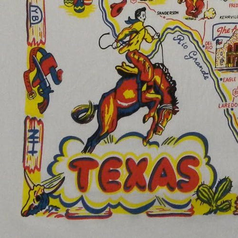 Tablecraft Products Co. Texas State Map Souvenir Dish Towel,22 inches square...