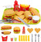Pretend Play Fast Food Set, Play Food for Kids Kitchen - Play Kitchen Accessories - Toy Foods with Play Burger and Hot Dog Plastic Food for Preten...