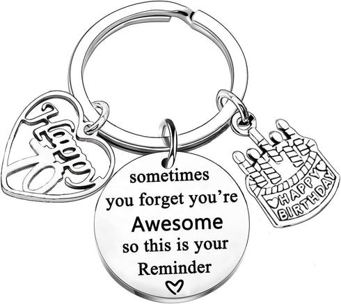 Nimteve Birthday Keychain Gift - Inspirational Birthday Gifts for Women & Men...