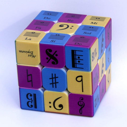Speed Cube 3x3x3 Music Notes Design Magic Cube Puzzle,IQ Games Puzzles Relief Effec Gift Music Lovers Kids Adult Toys,5.6cm/2.2"...