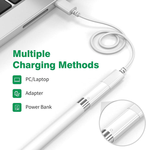 iMangoo 2 Pack Lightning Charging Cable Adapters for Apple Pencil 1st Generation Magnetic Replacement Cap Silicone Protective Cap Holder for iPad ...