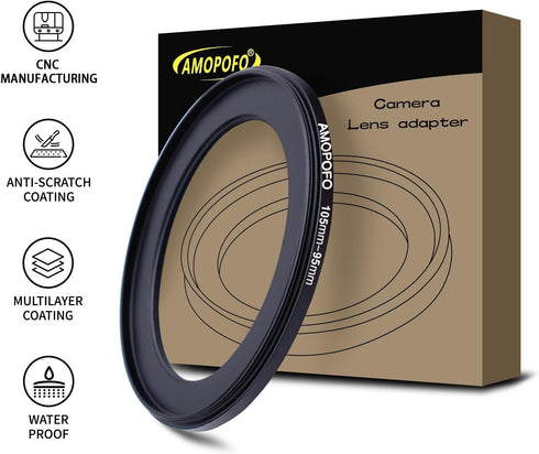 105mm Lens to 95mm Camera Filter Ring,105mm to 95mm Step-Down Ring Filter Adapter for 95mm UV,ND,CPL,Metal Step-Down Ring...