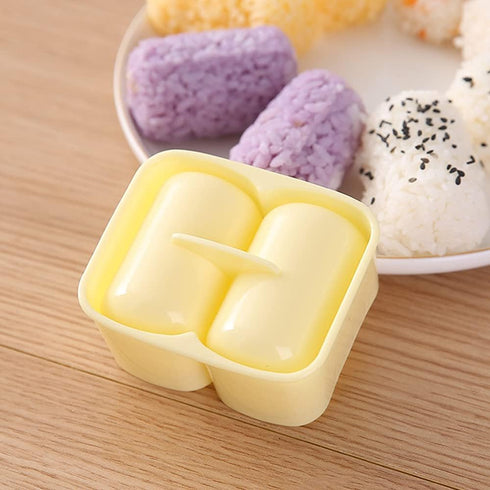 5 Pack Onigiri Sushi Making Mold, Triangle Sushi Press (Large & Small), Heart and Plum Blossom Shaped Sushi Rice Mold, Double Cylindrical Connecto...