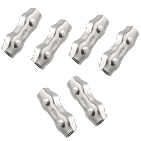 M5 Poly Rope Connector HSCGIN 6PCS M5x17 Stainless Steel Splicer Connectors Polyethylene Cord Connector for Electric Fences Wires Splicer Poly Wir...