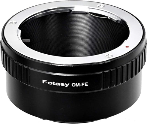 Fotasy Olympus OM Lens to E Mount Adapter, OM FE Adapter, OM Adapter to FE Mount, Compatible with Sony a7 a7R a7s II III IV a9 a7c Alpha 1 a6600 a...