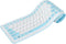 Sanpyl USB Wired Keyboard, 103 Keys Foldable Silicone Keyboard Waterproof Mute Fadeless Roll Up Foldable Keyboard for PC Laptop(Blue)...