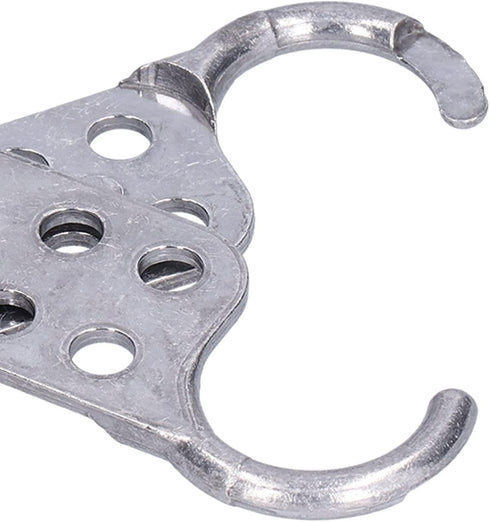 Fafeicy Lockout Tagout Hasp, 8 Hole Design Fireproof Flower Safety Double Head Aluminum Buckle Lock for Industry Oil Gas Chemical Industry Electri...