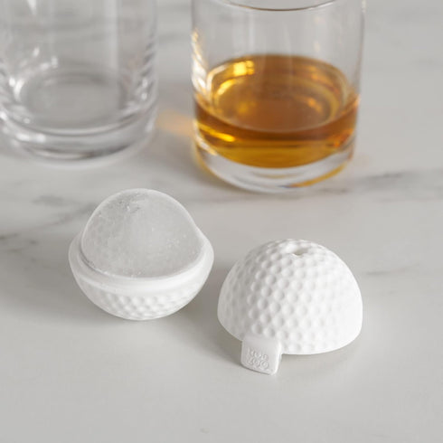 Golf Ball Ice Mold Dishwasher Safe Novelty Silicone 2 Inch Ice Sphere Maker for Sports Fans, Set of 1...