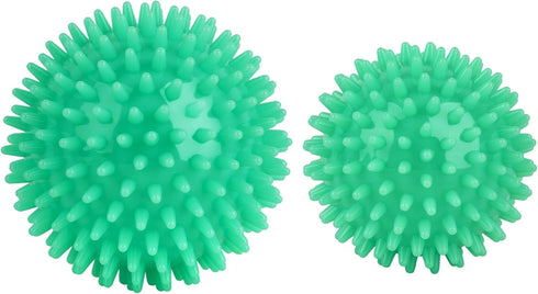Hard Spiky Massage Ball Pack of 2. Plantar Fasciitis Relief Ball, Foot Massage Ball. Trigger Point Massager Therapy Balls for Muscle Recovery Myof...